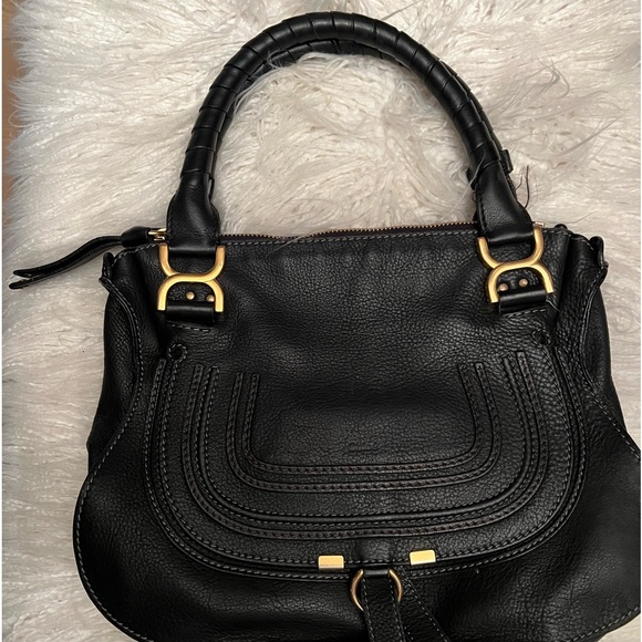 Chloe Marcie Black Leather
Shoulder Bag 36×28×12cm No Strap Guarantee - Picture 5 of 6